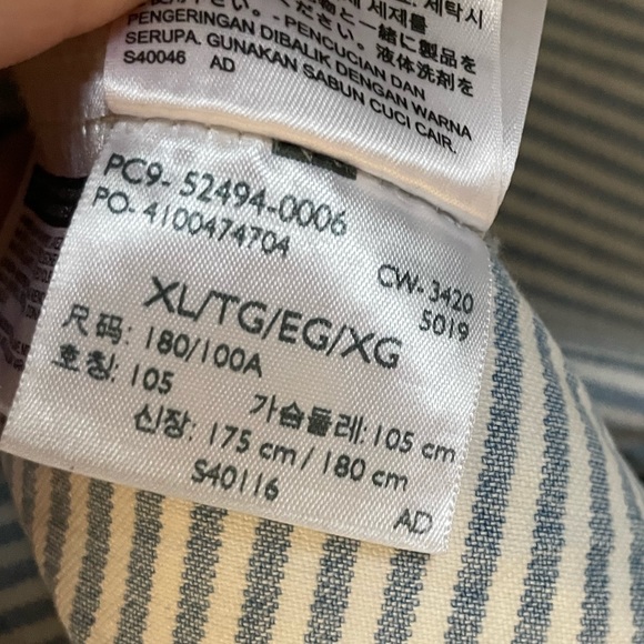 Levi’s Striped Denim Jacket Men’s XL - Picture 2 of 5